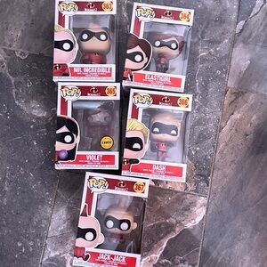 Funko The Incredibles Pop! Figures Set - Red and Black